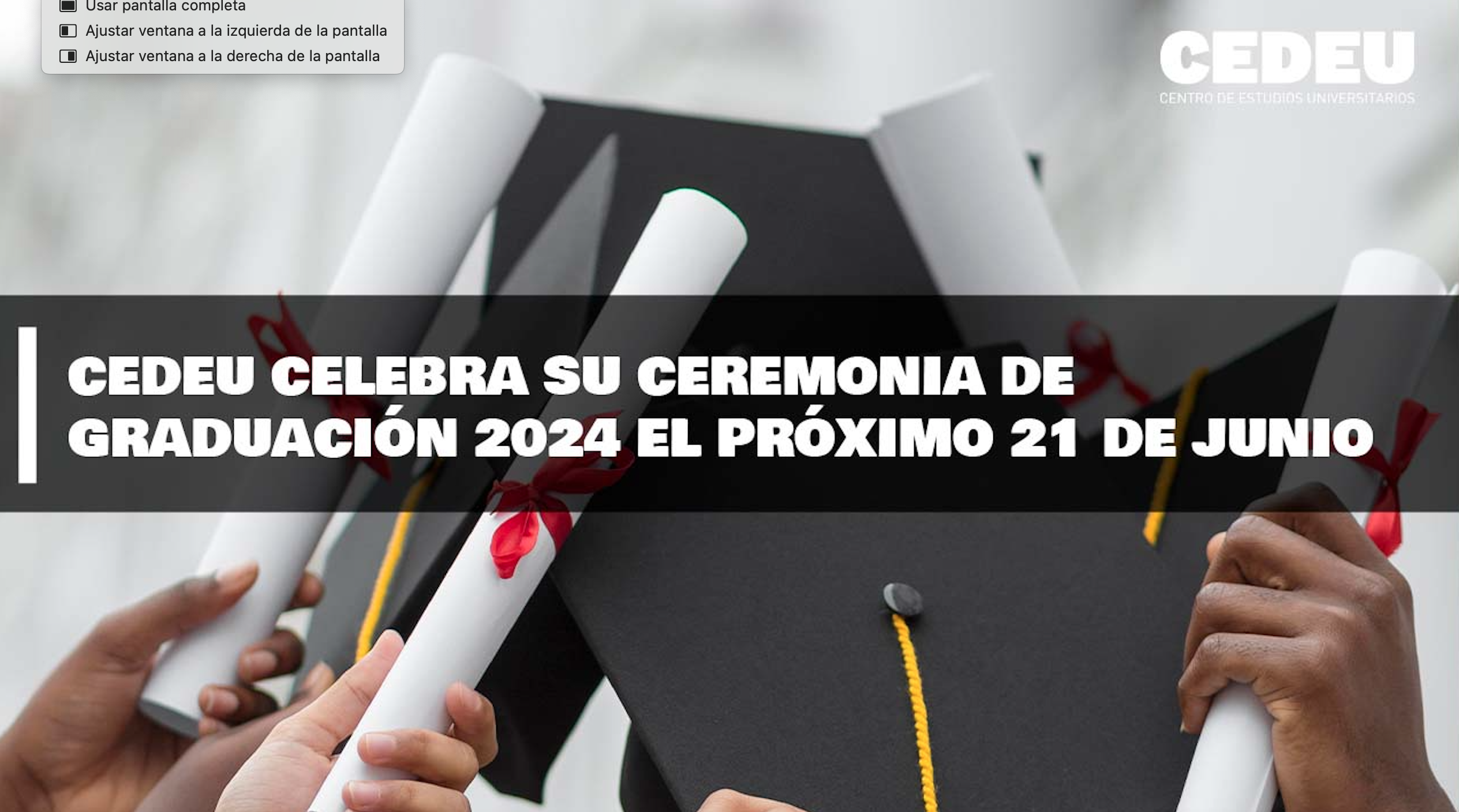 CEDEU celebra su Ceremonia de Graduación 2024 el próximo 21 de junio 